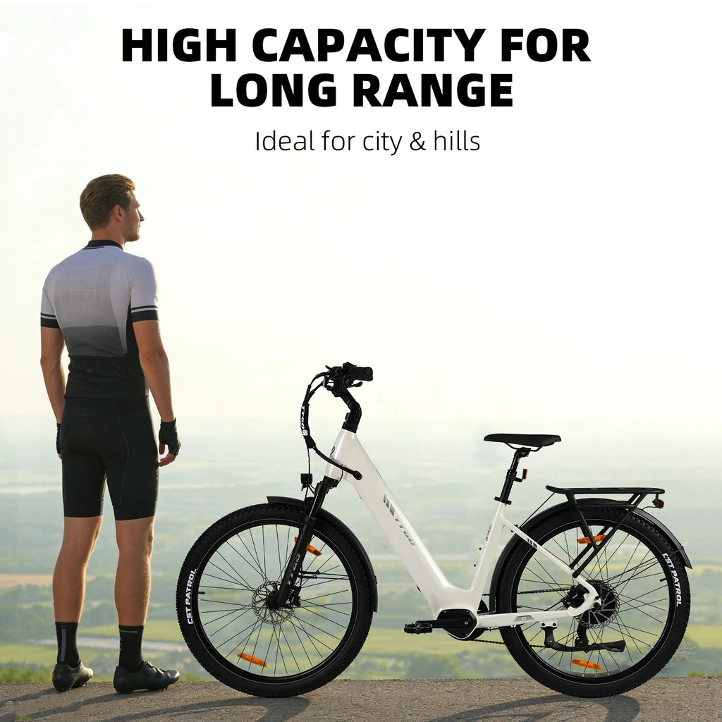 Bicicleta eléctrica TTGO Z3-W Z3 de 27.5 pulgadas para adultos, batería de 48V 15Ah, freno de disco hidráulico, horquilla de suspensión, cuadro de aluminio, bicicleta eléctrica para ir al trabajo y trekking