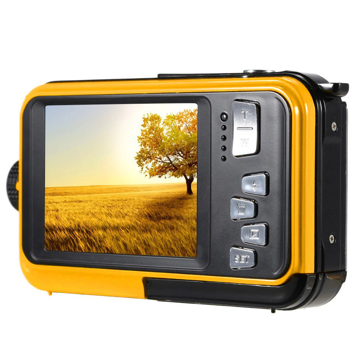 Cámara subacuática con temporizador automático, pantalla Dual 16X, resistente al agua, HD, 2,7 K, 48MP, cámara Digital para esnórquel, grabación de vídeo