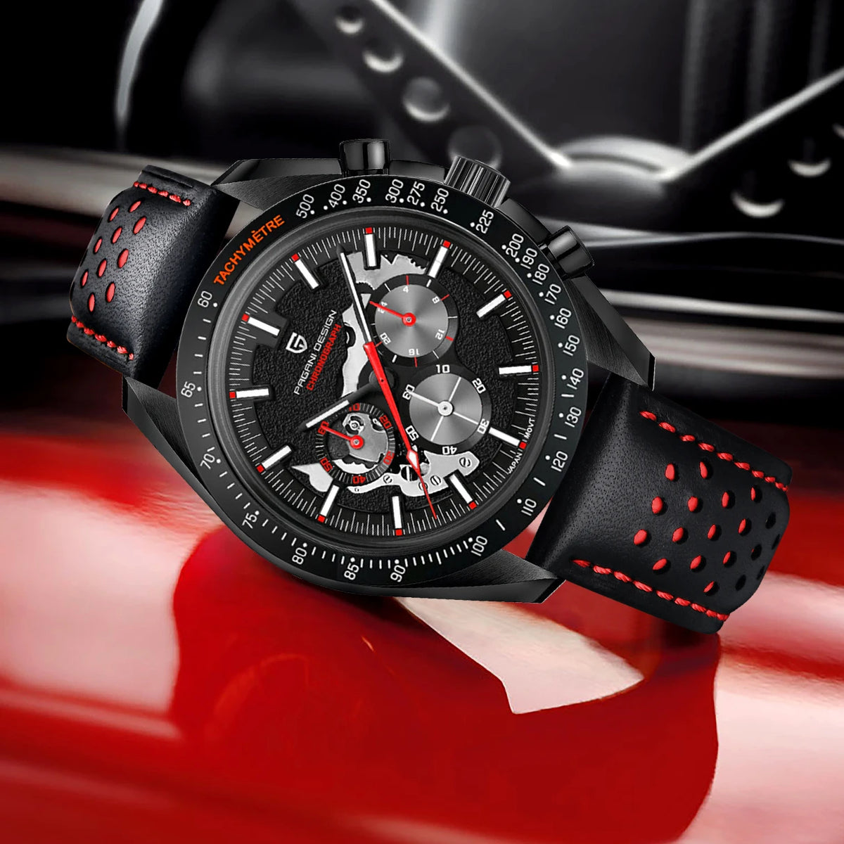 2026 New PAGANI DESIGN Moon Men's Watches Top Luxury Quartz Watch For Men Chronograph AR Sapphire Mirror Waterproof Leather Gift