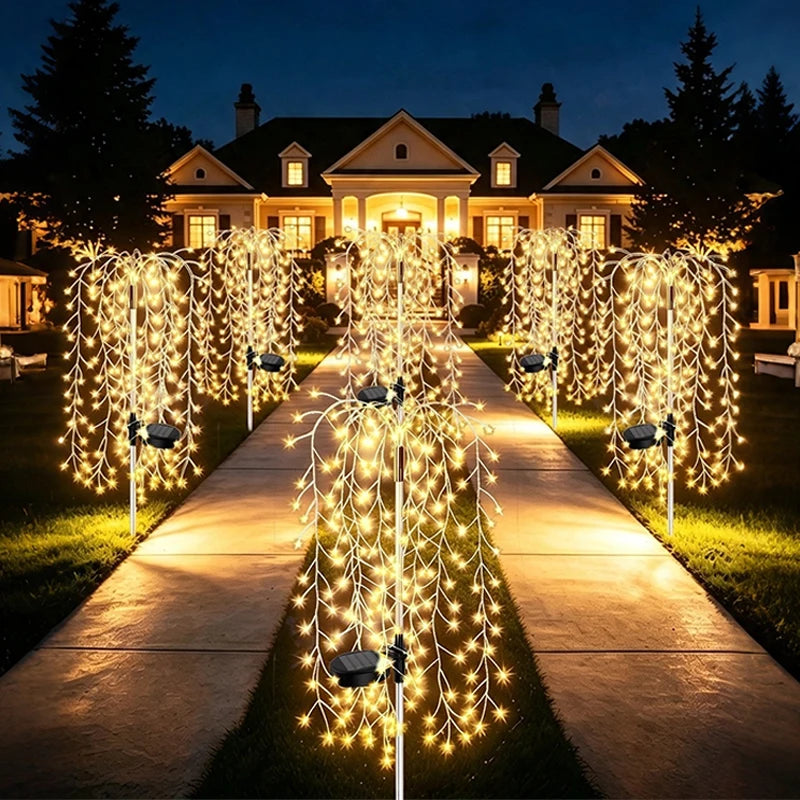 Solar Firework Lights for Outside LED Garden Fairy Starburst Light Waterproof for Yard Patio Pathway Party Xmas Flowerbed Decor
