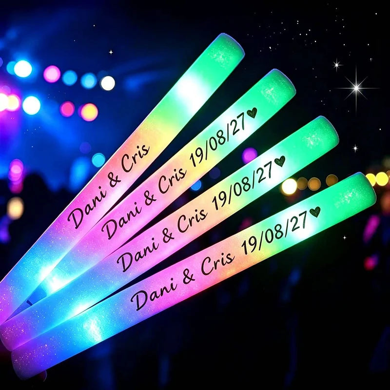 15/30/40 unidades de bastones luminosos de espuma LED, con 3 modos de iluminación, luces intermitentes de colores, ideales para bares, bodas, fiestas de cumpleaños y para que brillen en la oscuridad.