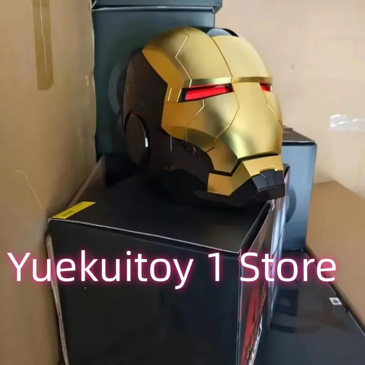 Casco de Iron Man Mk5 Usable, Cañón de Brazo del Duende Verde de Bumblebee, Juguete de Rol para Fans, Figuras de Acción, Regalos Coleccionables