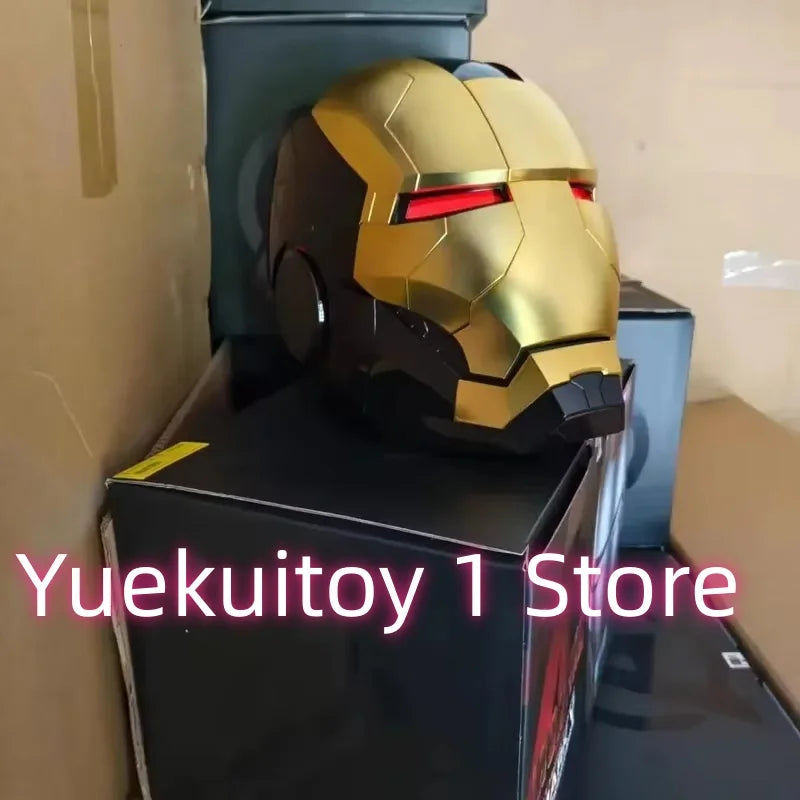 Casco de Iron Man Mk5 Mk7 Mk50 Mk17 con Control Remoto de Voz Eléctrico, Coleccionable para Adultos, Regalo para Fanáticos