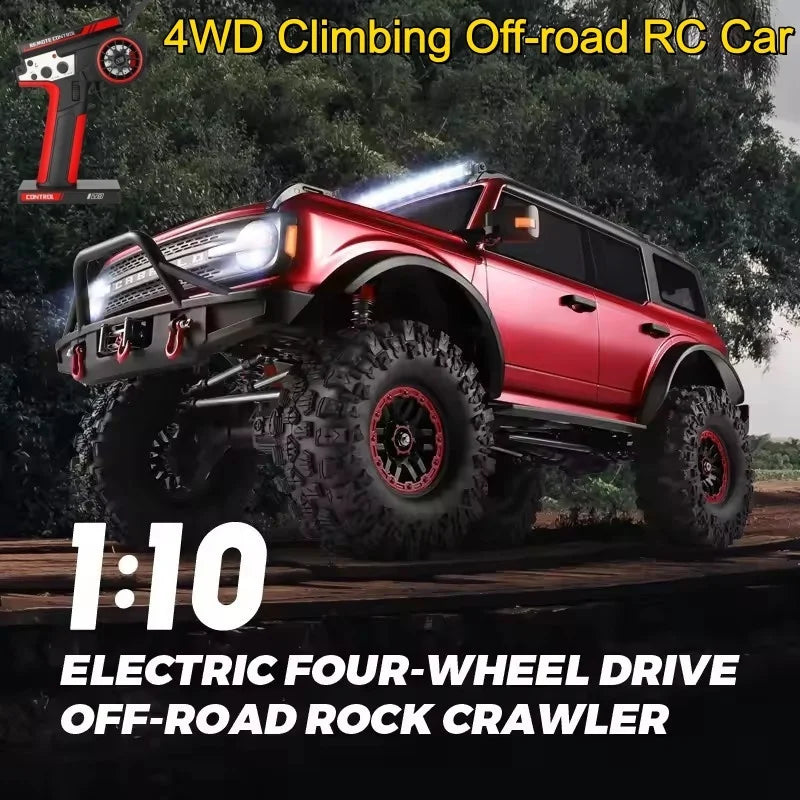 Coche RC Profesional Grande de 57CM 1/10, 4WD Todoterreno para Escalada, 2.4G con Receptor Independiente de 3 Canales, Vehículo de Carreras RC, Juguete de Regalo