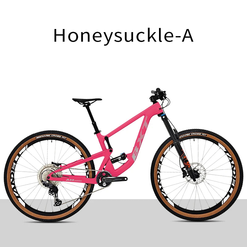 Bicicleta de montaña BXT de doble suspensión, cuadro de fibra de carbono, rodada 29, compatible con horquilla de 160mm de recorrido, eje Boost y tubo de sillín con suspensión