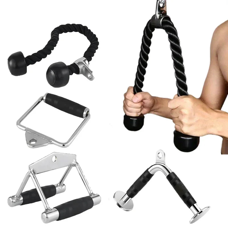Cable con mango en V para máquina de polea de gimnasio, accesorio para entrenamiento de fuerza de tiras de triceps y remo, y accesorios de cuerda para press de bíceps y tiras de triceps