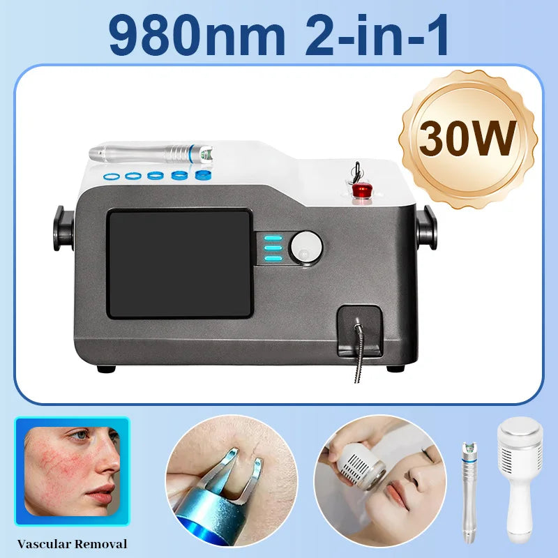 Última Actualización: Máquina Láser de Diodo 6 en 1 de 980nm para Fisioterapia, Tratamiento de Arañas Vasculares y Hongos en las Uñas, Sistema de Eliminación Vascular