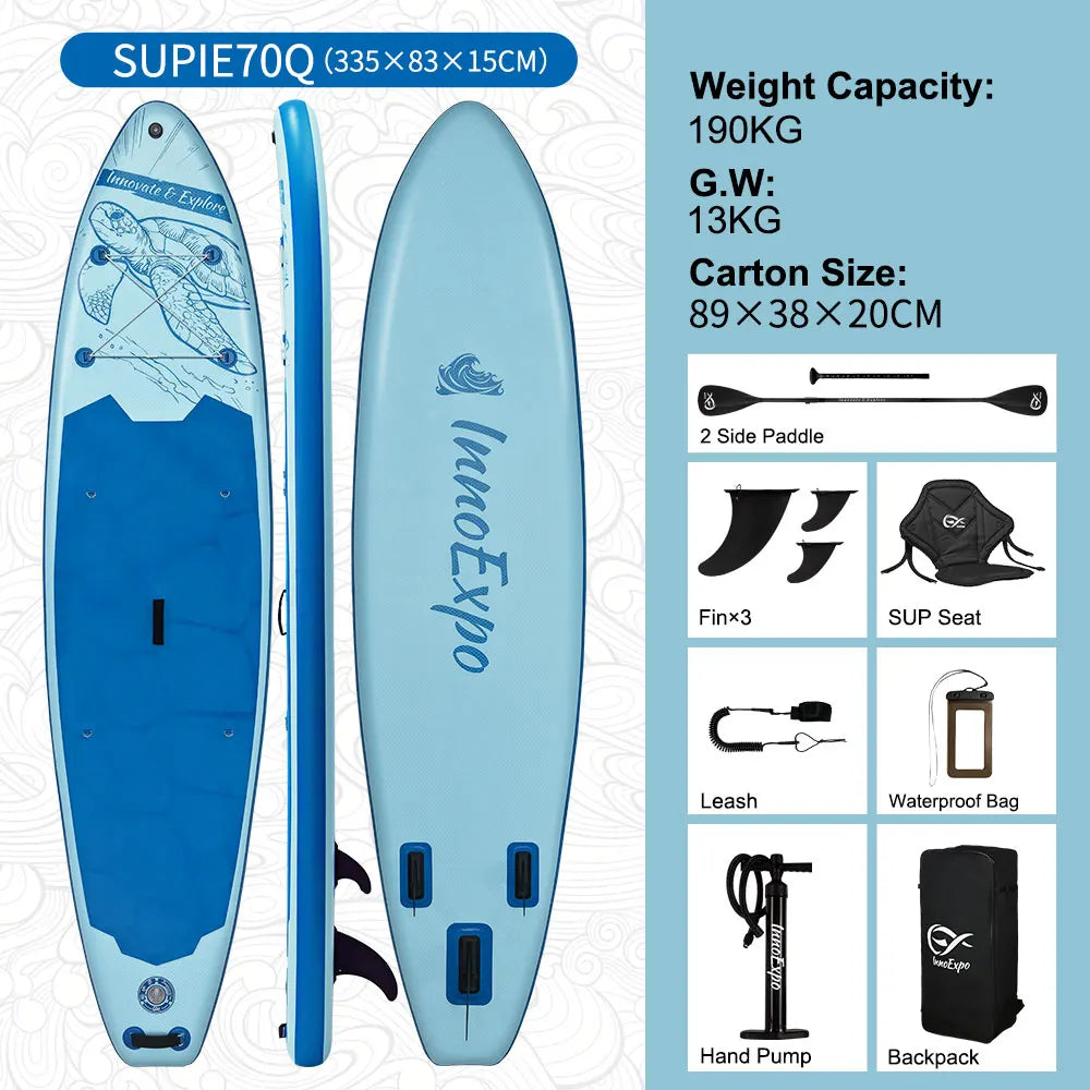 Tabla de Paddle Surf Inflable InnoExpo, Tabla de Surf, Tabla de SUP, Antideslizante, para Deportes Acuáticos