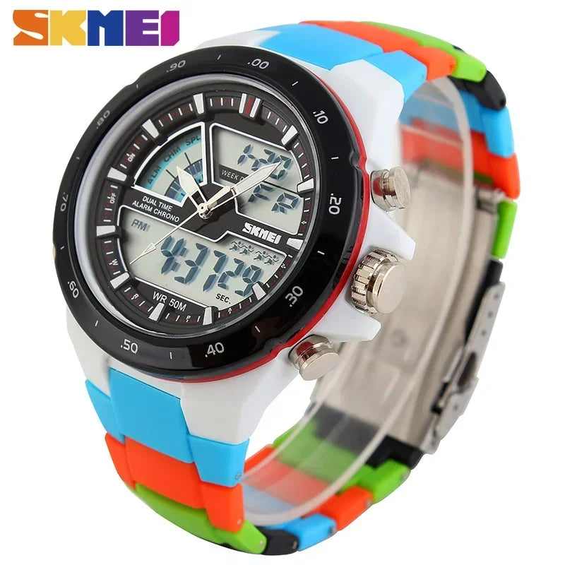 Skmei Relogio Masculino Sport Watch 1016 Men Fashion Casual Alarm Clock Waterproof Military Chrono Dual Display Wristwatches