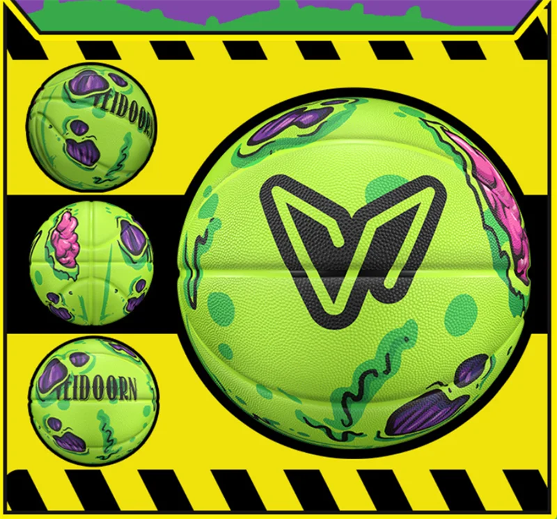 No. 7 patrones de anime en caucho con una buena sensación al tacto y resistencia al desgaste, adecuados para juegos de baloncesto en interiores/exteriores para adolescentes.