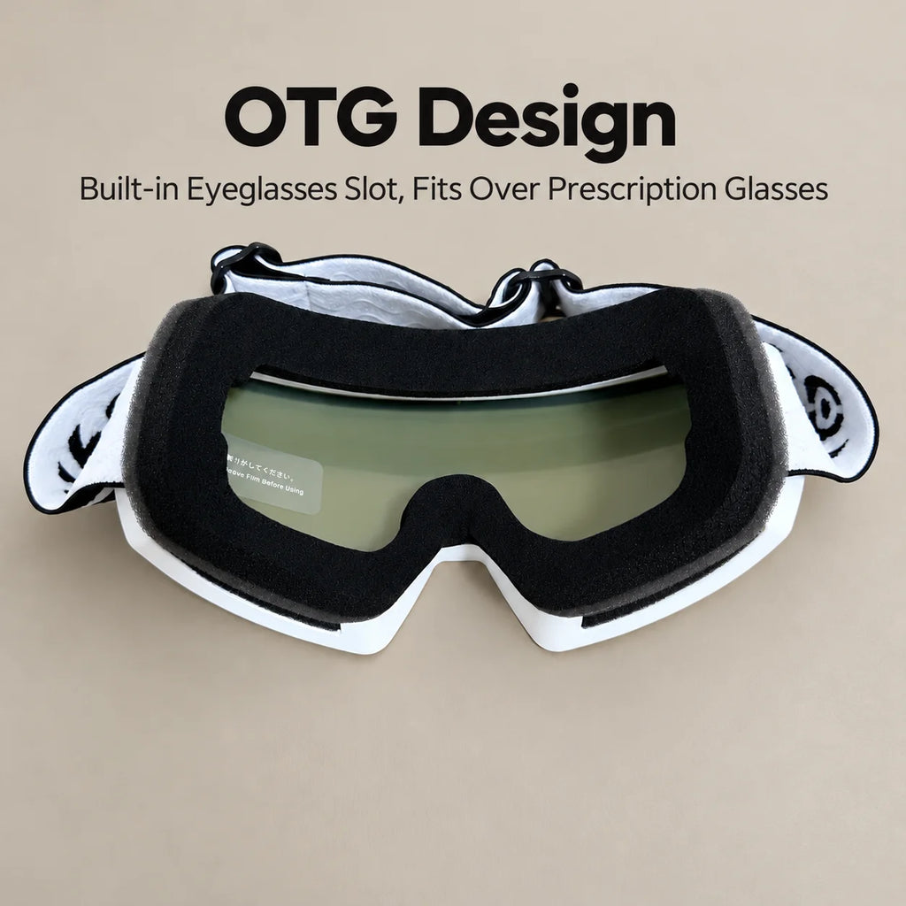 Gafas de esquí y snowboard para invierno, con doble capa, tratamiento antiniebla, protección UV400, para uso en motos de nieve, deportes al aire libre, protección contra el viento y para esquiar.