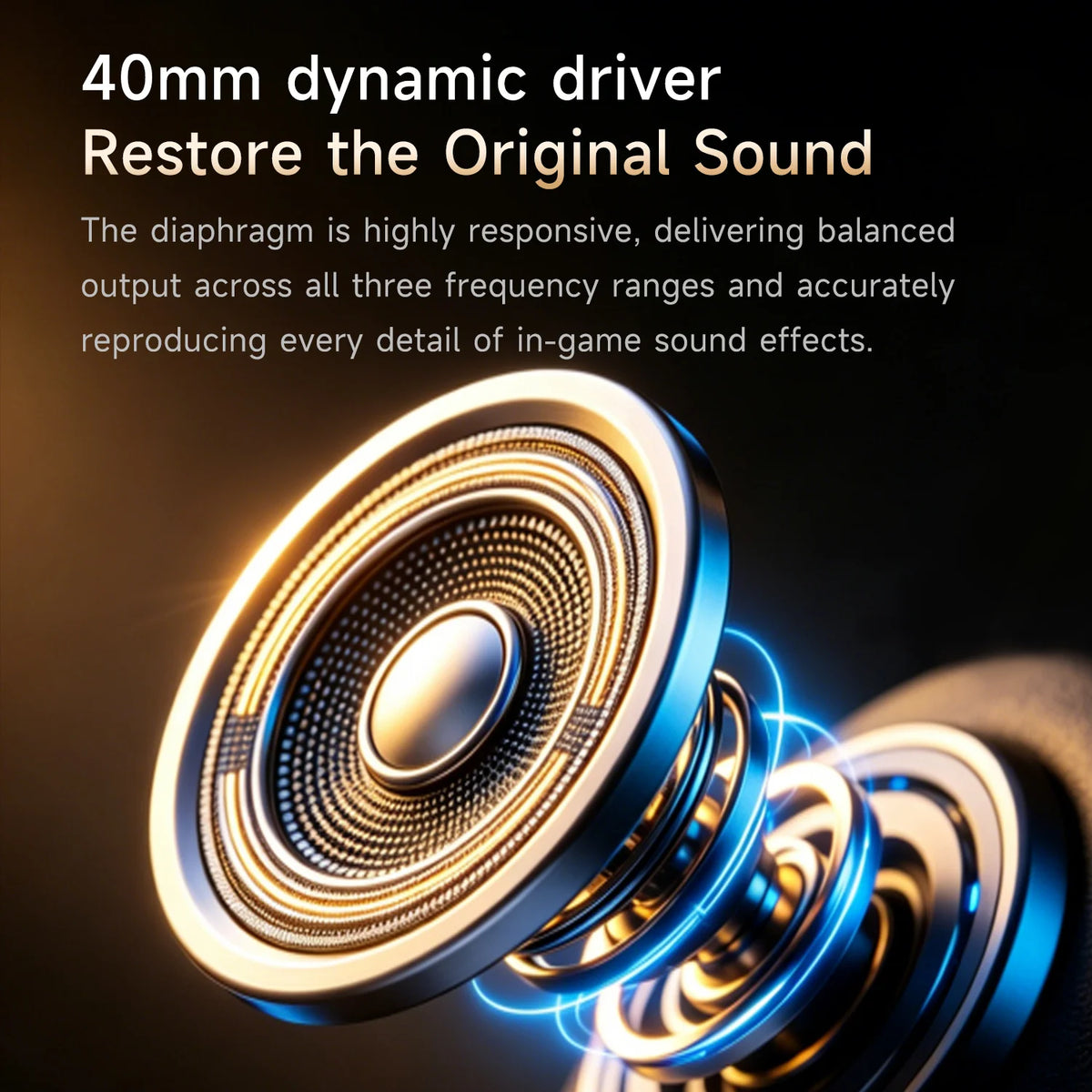 Altavoz de 40 mm de auriculares con cable con aro de luz RGB