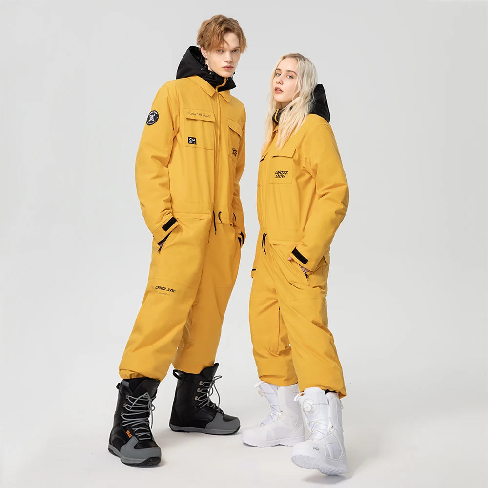 COPOZZ-traje de esquí de invierno para hombre y mujer, monos de esquí cálidos e impermeables, deportes al aire libre, Snowboard, mono de esquí de una pieza, ropa de esquí