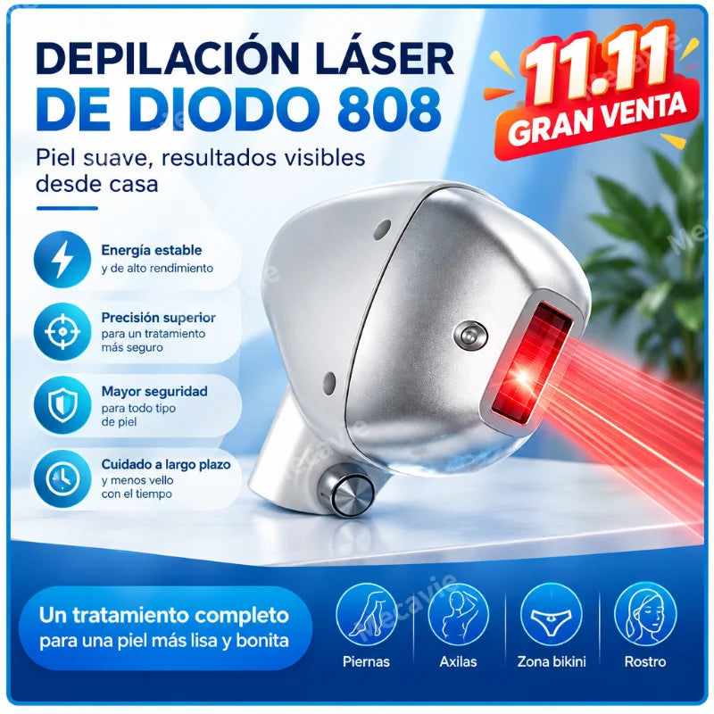 Máquina de depilación láser de diodo Mecavie 6 longitudes de onda 6000W 10 barras tecnología FAC refrigeración TEC puntas intercambiables pantalla táctil múltiples idiomas monitoreo en tiempo real certificada CE RoHS U