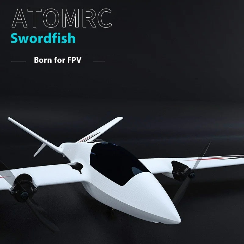 Atomrc modelo de ala fija Fpv Swordfish doble motor cola en V avión transversal de larga distancia vuelo Control remoto regalo para niños