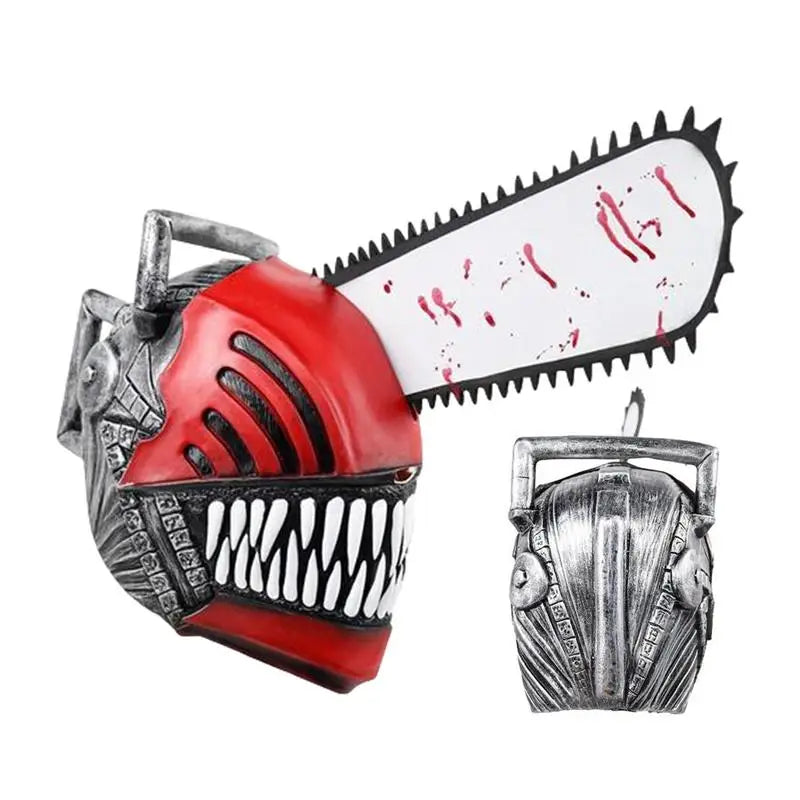 Máscara de látex de Chainsaw Man para cómics de terror, ideal para bromas del Día de los Inocentes, Halloween, juegos de rol, cosplay, accesorios de decoración.