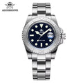 Reloj de cuarzo para hombre ADDIESDIVE, resistente al agua 200 m, bisel de cerámica, reloj de acero, cristal con lupa, luminiscencia azul BGW9, reloj de buceo