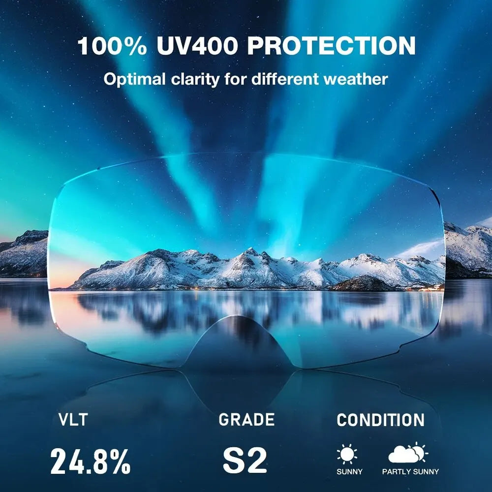 NATFIRE gafas de esquí de doble capa antiniebla UV400 gafas de nieve para Snowboard gafas para motos de nieve gafas para deportes al aire libre gafas de esquí