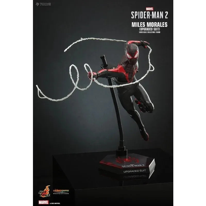Figura de acción coleccionable a escala 1/6 HOT TOYS original VGM055 de Marvel Spider-Man 2 Miles Morales, modelo de juguete de lujo, regalo para niños