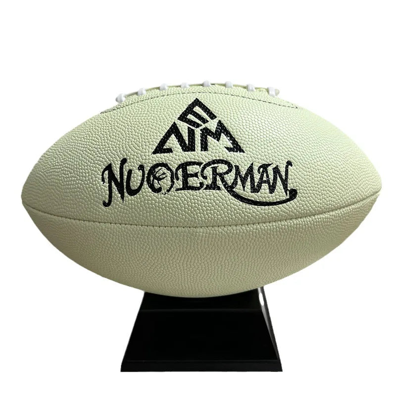 PU luz nocturna Rugby fútbol americano auténtico tamaño adulto 9 regalo de cumpleaños Navidad entrenamiento partido pelota
