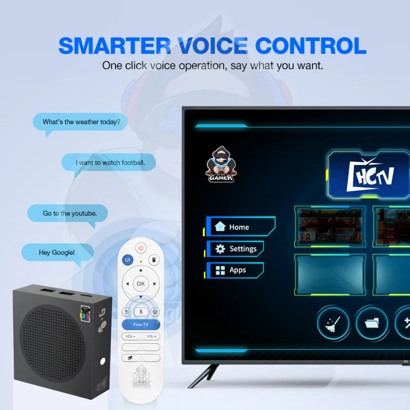 Consola de videojuegos Android TV G8, con procesador de cuatro núcleos, sistema dual, resolución 4K HD, velocidad de 100 Mbps, 60 000 juegos retro, 400 juegos de PSP, WiFi, Bluetooth, mando inalámbrico de 2,4 GHz.