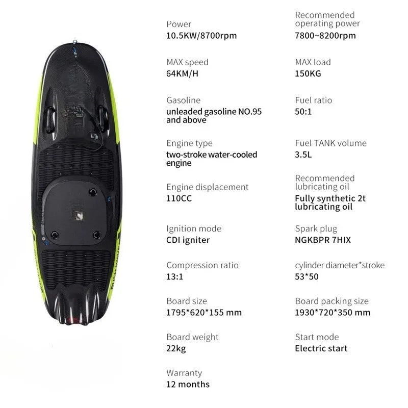 Tablas de surf motorizadas, lanchas rápidas, esquís acuáticos, karts eléctricos, motos acuáticas, tablas de surf con hidroala, tablas de surf eléctricas
