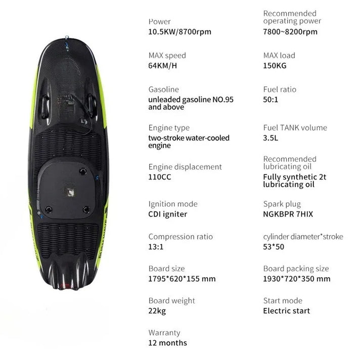 Tablas de surf motorizadas, lanchas rápidas, esquís acuáticos, karts eléctricos, motos acuáticas, tablas de surf con hidroala, tablas de surf eléctricas