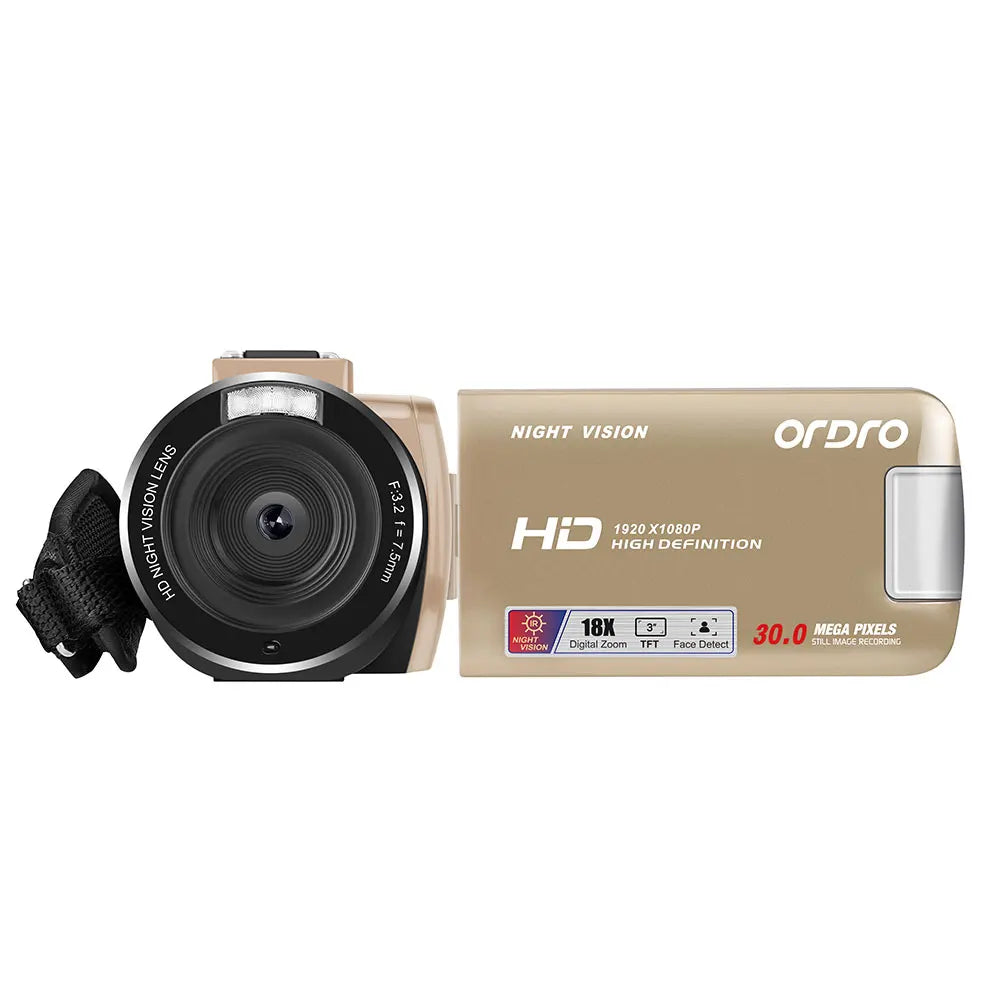 Cámara digital Full HD 1080P Videocámara Visión nocturna infrarroja Uso doméstico vintage Cámaras baratas