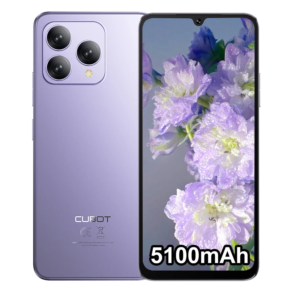Smartphone Cubot A40 Android 15 12 GB (4 + 8) + 256 GB 6,88'' 120Hz 5100 mAh NFC/GPS Reconocimiento facial Teléfono portátil 4G IPS