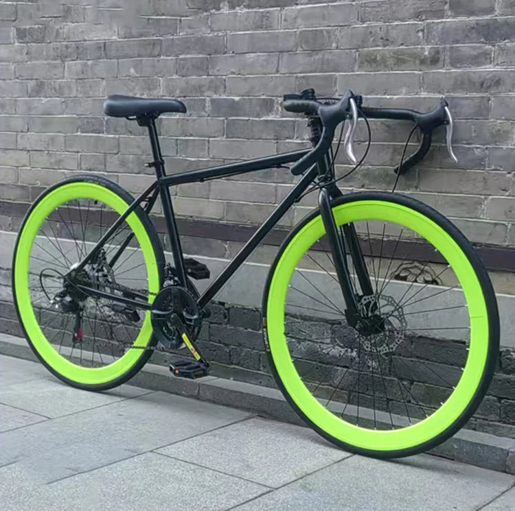 Bicicleta de carretera para adultos con cuadro de carbono ligero, frenos de disco y bicicleta de paseo