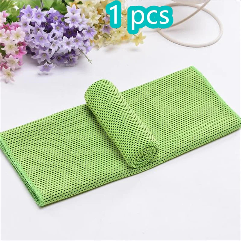 Toalla refrescante de microfibra de alivio instantáneo, toallas frescas, envoltura para el cuello, trapos fríos para deportes, Fitness, Camping y ciclismo, 1-10 Uds.