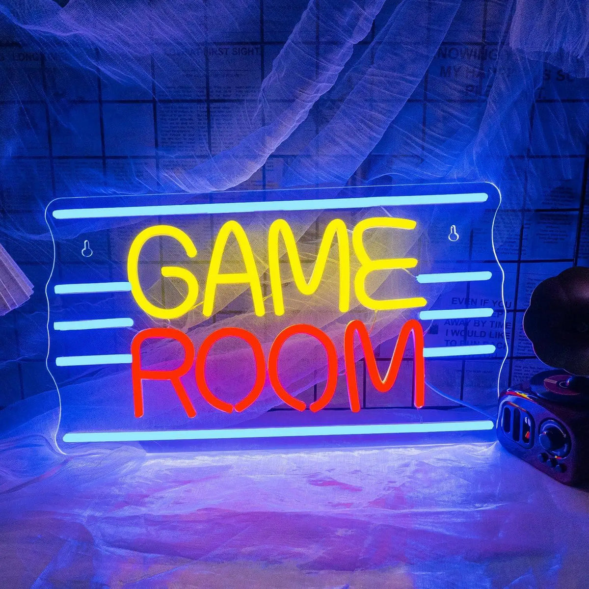 Letrero de neón para sala de juegos, decoración de pared colorida, letrero luminoso LED tipo arcade para habitación de niños, adolescentes, gamers, dormitorio, regalos de cumpleaños de PlayStation