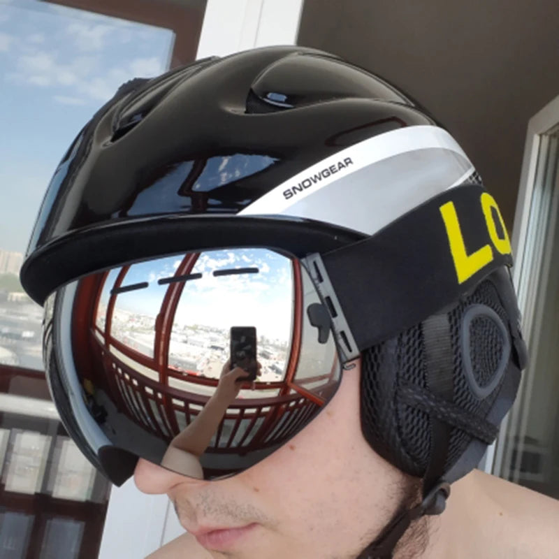 LOCLE hombres casco de esquí niños mujeres ultraligero deportes extremos monopatín Snowboard casco moto de nieve casco de motocicleta