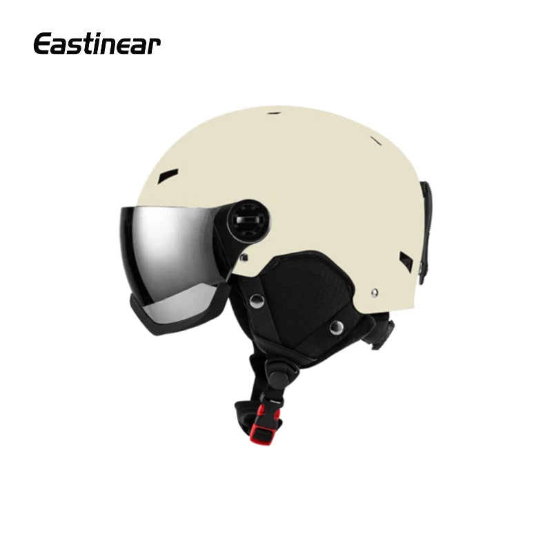 Eastinear-casco de esquí para gatito para hombre, gafas de nieve en uno, equipo de esquí deportivo cálido para adulto, casco de Snowboard, accesorios de snowboard