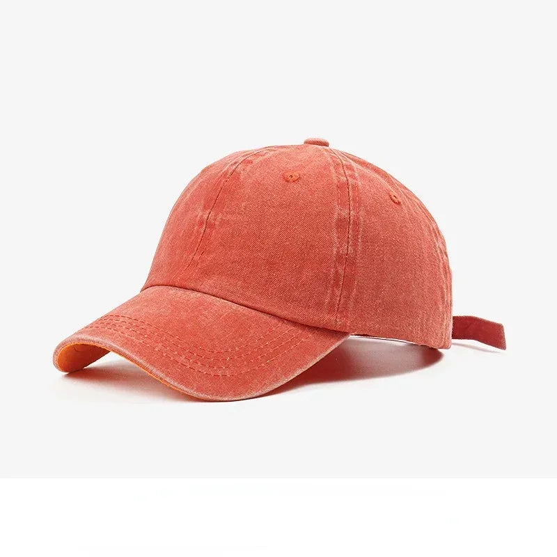 Gorra de béisbol de mezclilla lavada para hombre y mujer, gorra snapback, estilo hip hop vintage, color sólido, estilo casual deportivo para exteriores
