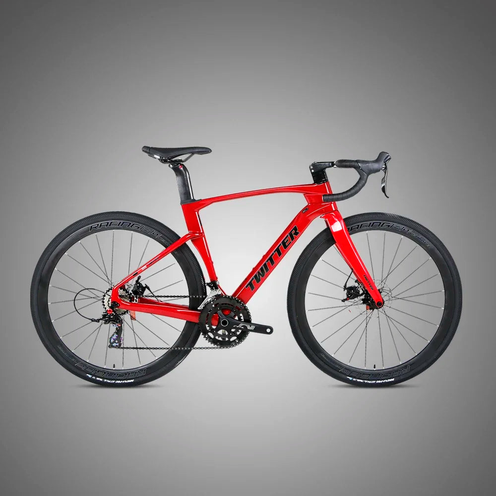 Bicicleta de carretera TWITTER GRAVEL-V3pro 2026, grupo completo GRX RX600-11S, frenos de disco hidráulicos, cuadro de fibra de carbono T900, 700*40c