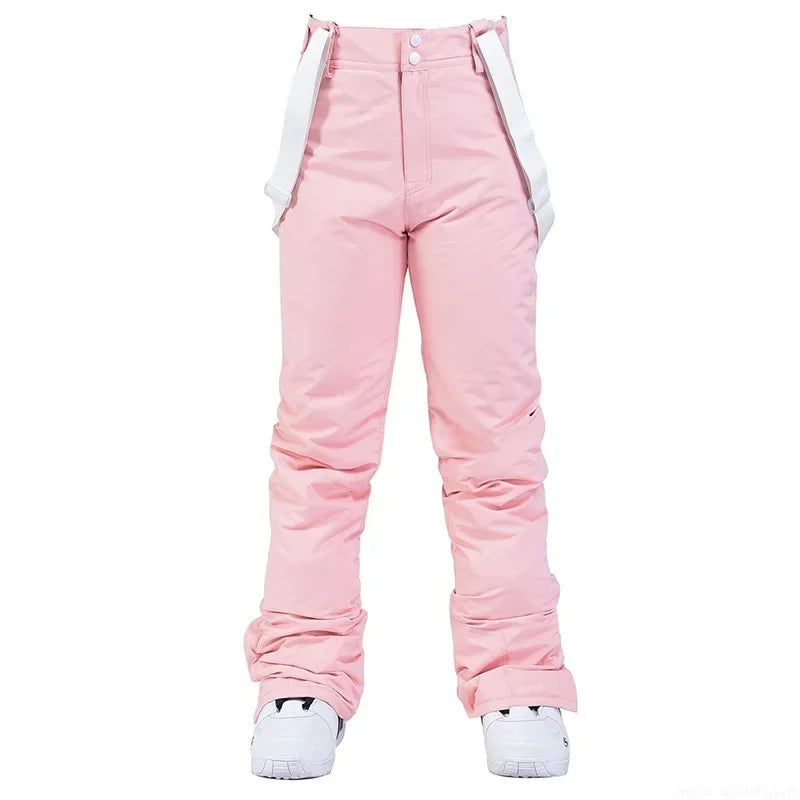 Pantalones de Esquí Gruesos y Cálidos de Invierno para Hombre y Mujer, Pantalones Impermeables y Resistentes al Viento con Tirantes, Pantalones de Snowboard para Nieve, Tallas Grandes