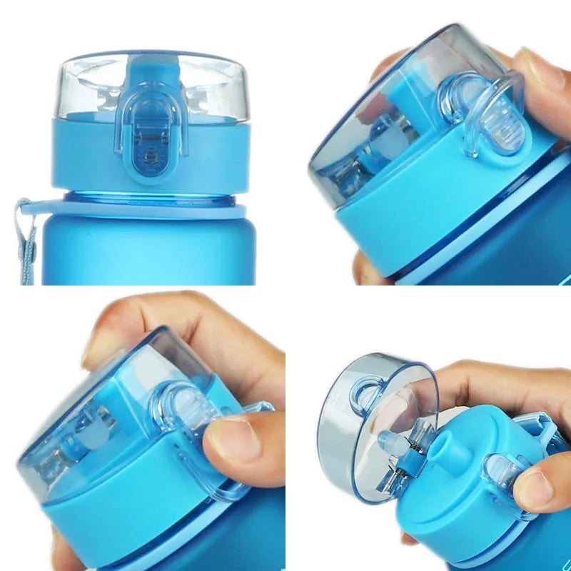 Botellas de agua escolares para niños con sello a prueba de fugas para exteriores, artículos para beber para niñas, botella de agua sin BPA, Tour esmerilado deportivo