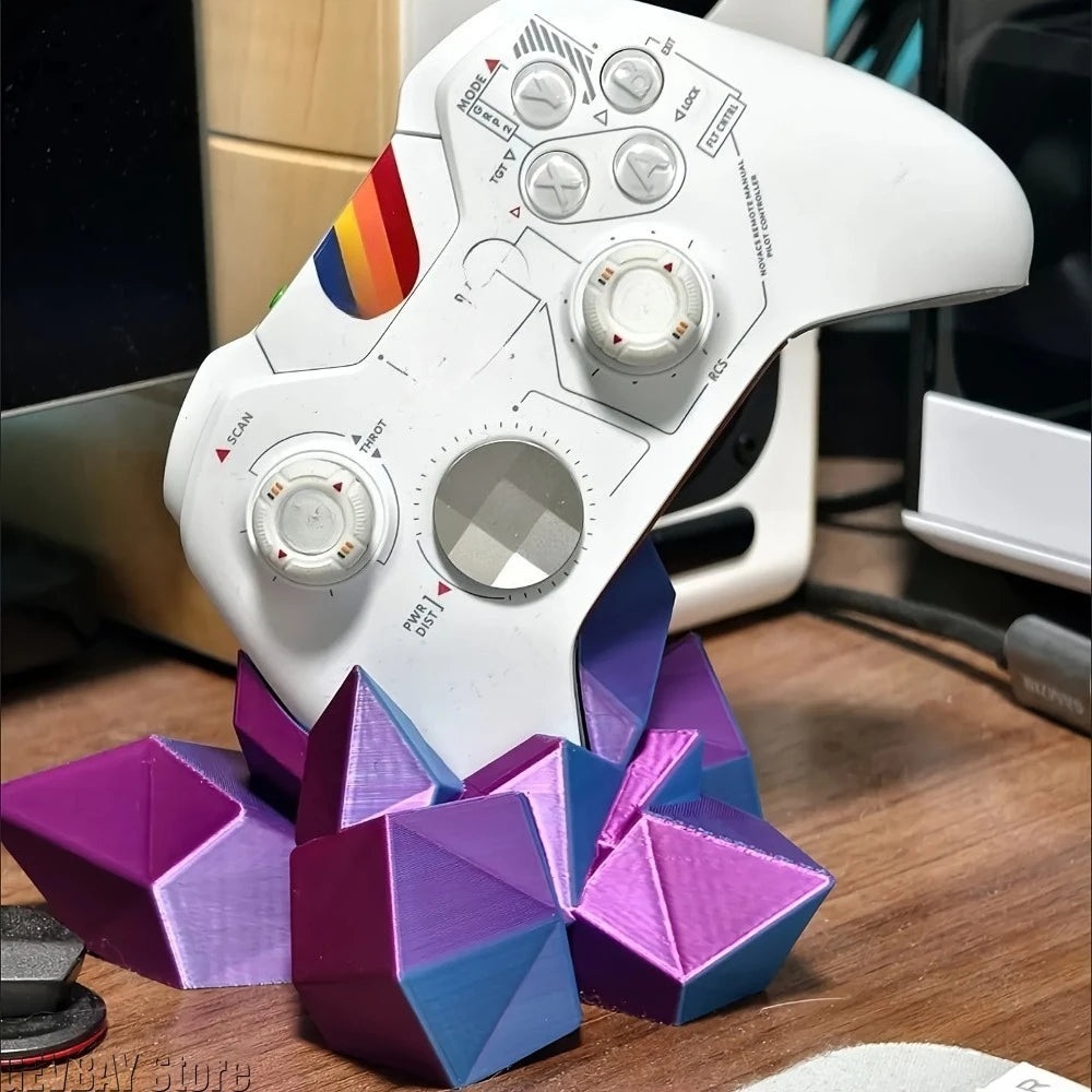 Soporte Universal para Mandos de Juego, Impresión 3D, Forma de Cristal Creativa, para Controles de XBOX, PS4, PS5 y Otros, Accesorios Decorativos