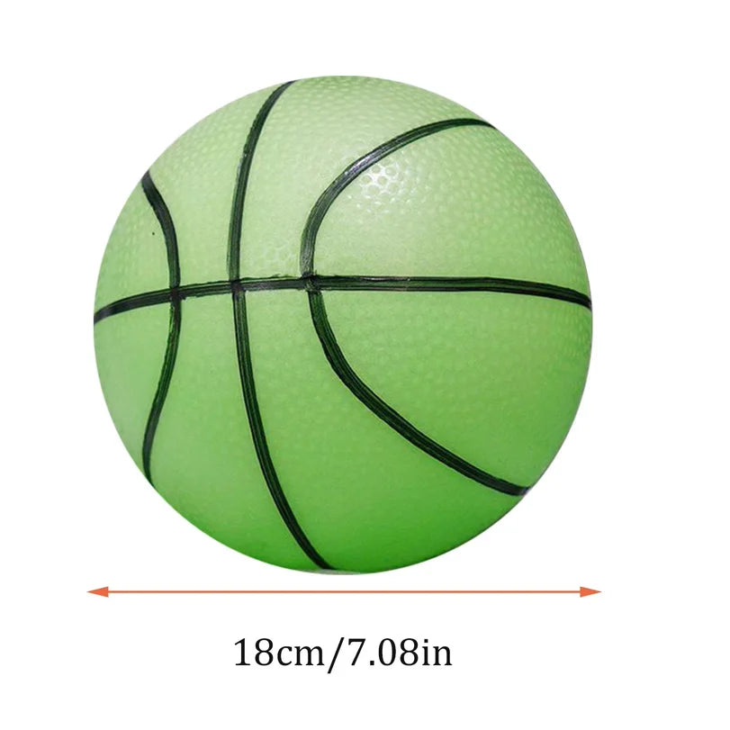 Balón de baloncesto luminoso que se ilumina, reutilizable, con un agarre firme, ideal para jugar en interiores y exteriores.