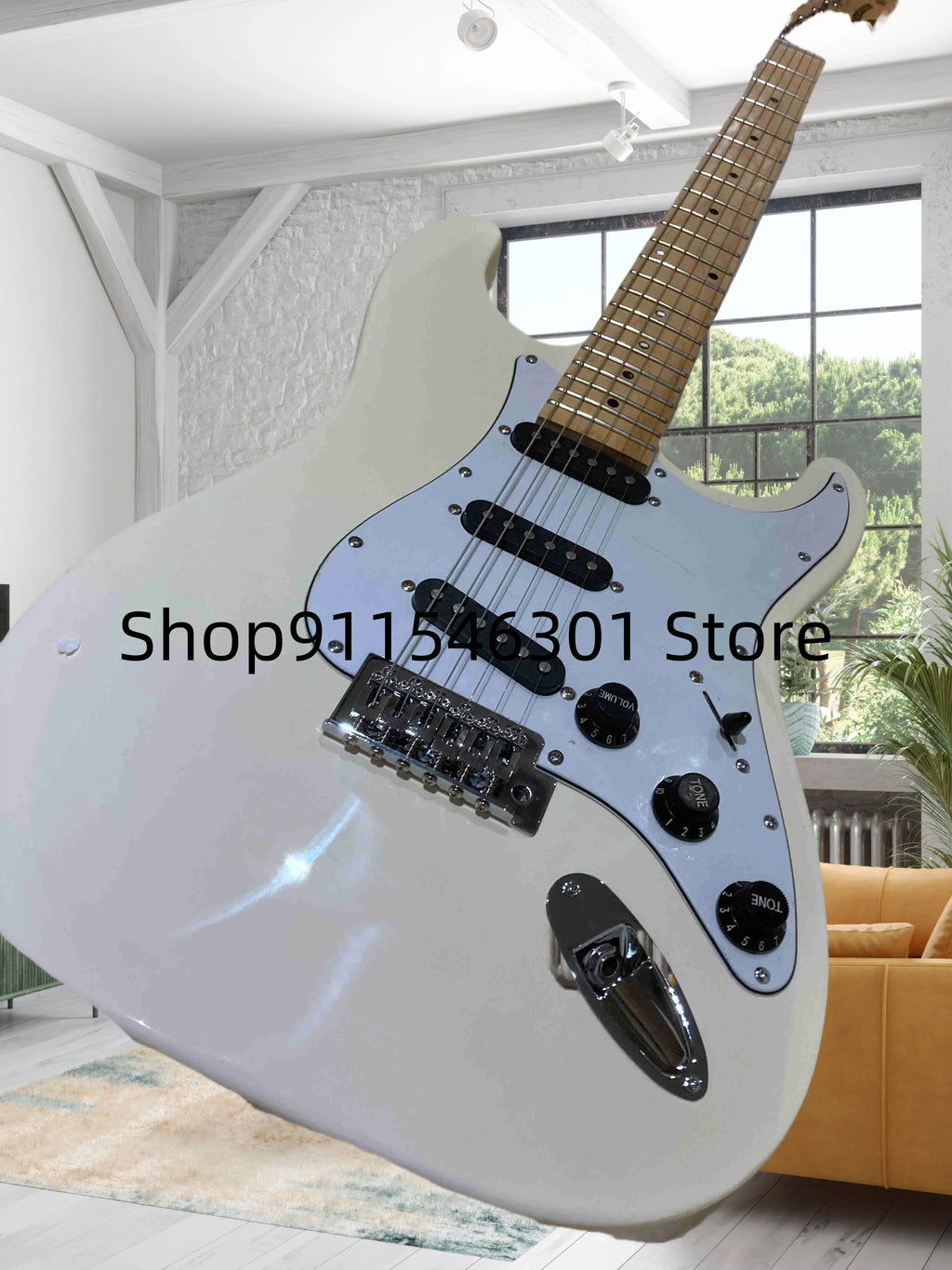 ASCSend tomorrow Guitarra eléctrica con cuerpo personalizado de caoba y diapasón de arce ASA003