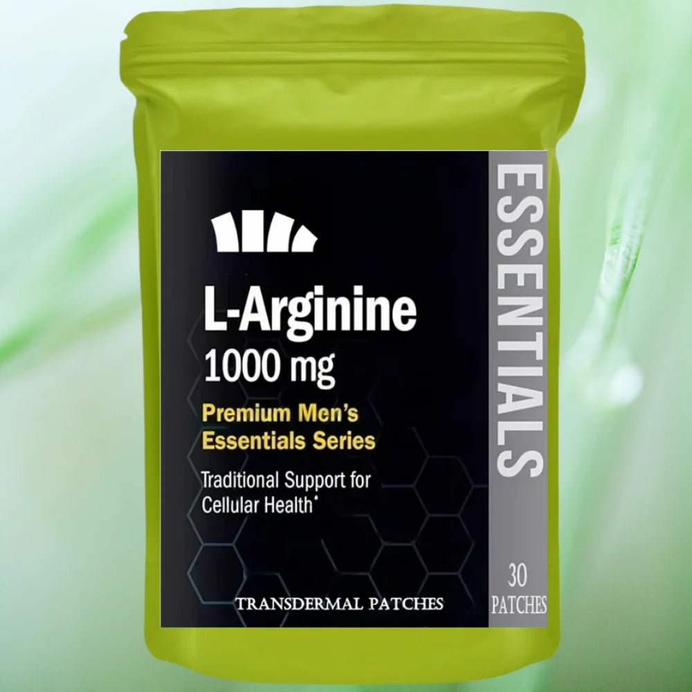 30 Parches Transdérmicos de L-Arginina, Complejo de Aminoácidos, Óxido Nítrico para Hombres, Potenciador