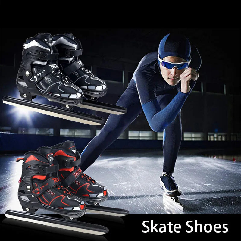 Zapatos de patines profesionales de Hockey sobre hielo, zapatos de hoja de patinaje sobre hielo, zapatos térmicos para principiantes, adultos, adolescentes, niños, patín de ruedas, tamaño ajustable