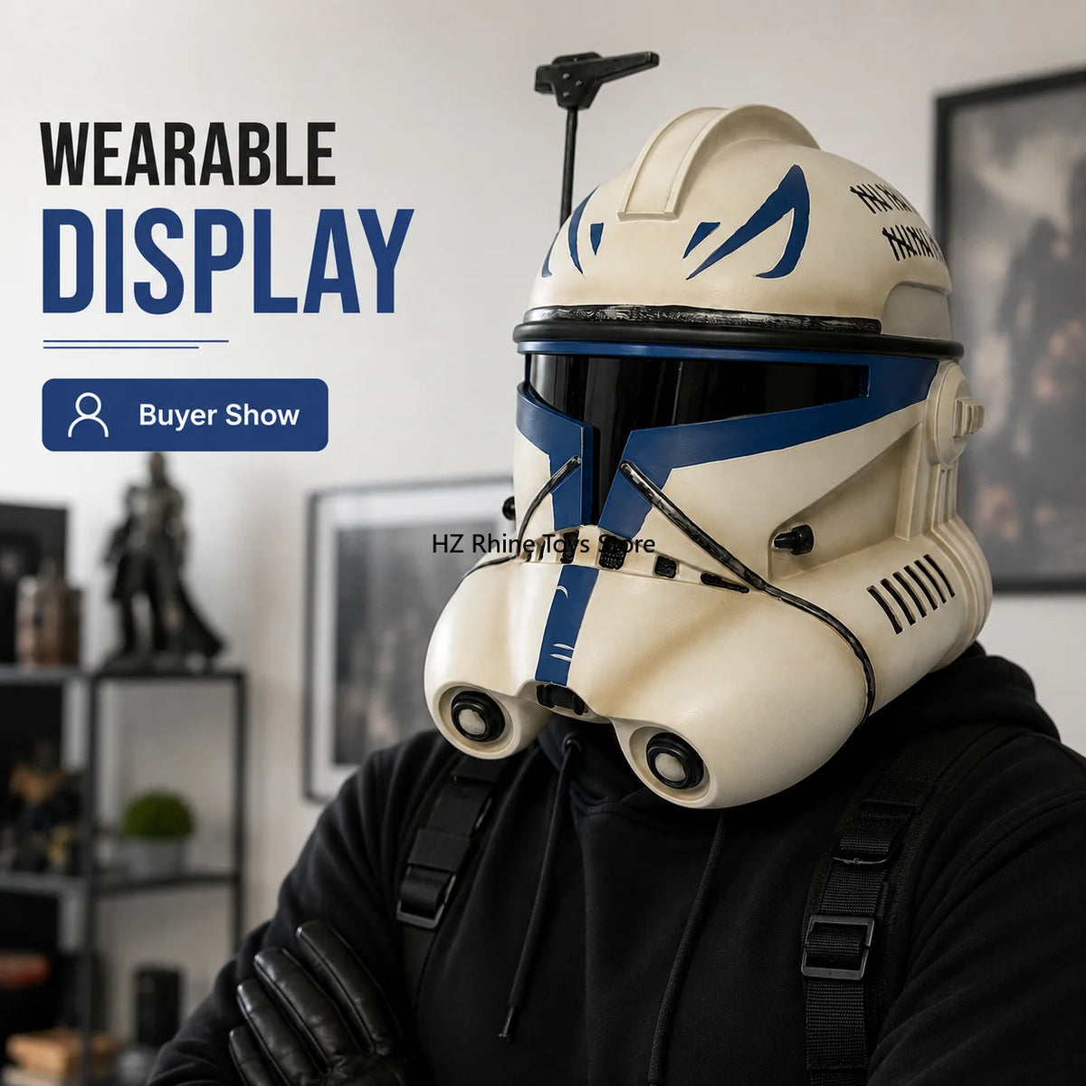 SW Captain Rex Helmet Resin Material STAR The Black Series WARS Clone Ahsoka Roleplay Mask for Halloween Cosplay TK021 TK076