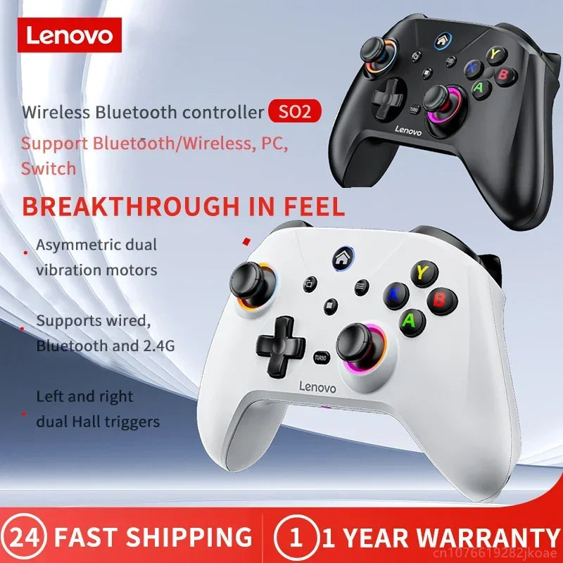 3Pcs Lenovo S02 Controller for Switch Joystick Gamepad Dual Vibration Wireless Bluetooth Joypad For PlayStation PC/IOS/Android