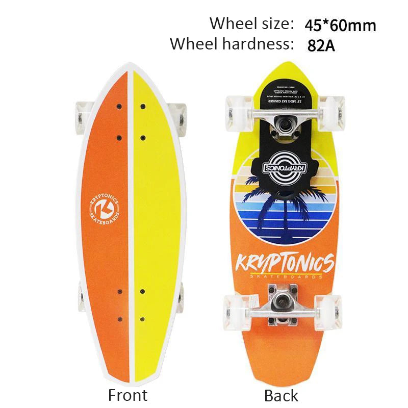 Mini Patineta Portátil de 19 Pulgadas, Patineta Completa de Madera de Arce, Patineta de Alta Velocidad para Niños, Adultos, Principiantes y Perros