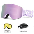 COPOZZ-gafas de esquí profesionales para invierno, gafas magnéticas de cambio rápido de doble capa antiniebla para Snowboard, equipo de esquí para hombres y mujeres