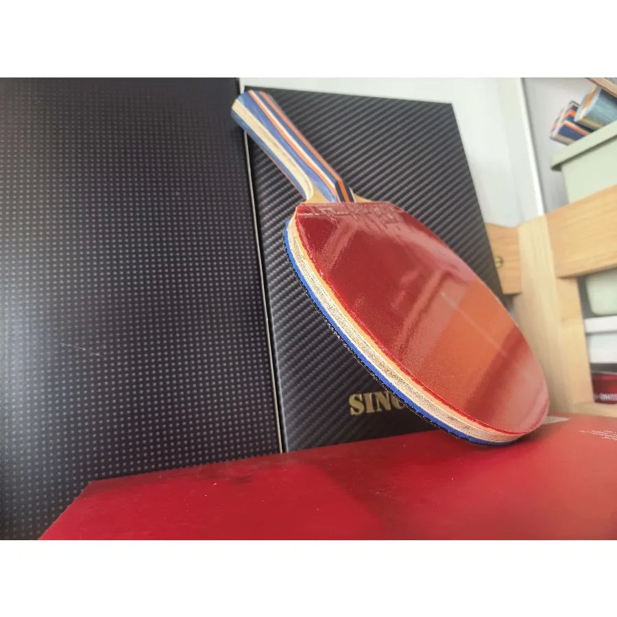 LOKI Kylin K1 Juego Completo de Raqueta de Tenis de Mesa, Madera de 5 Capas con 2 de Fibra de Carbono, Equipo Profesional de Entrenamiento de Ping Pong