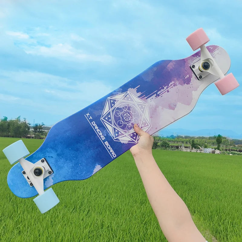 Patineta de Calle Profesional para Danza, Longboard, Tabla de Cruising, Apta para Hombres, Mujeres, Niños y Nuevos Conductores