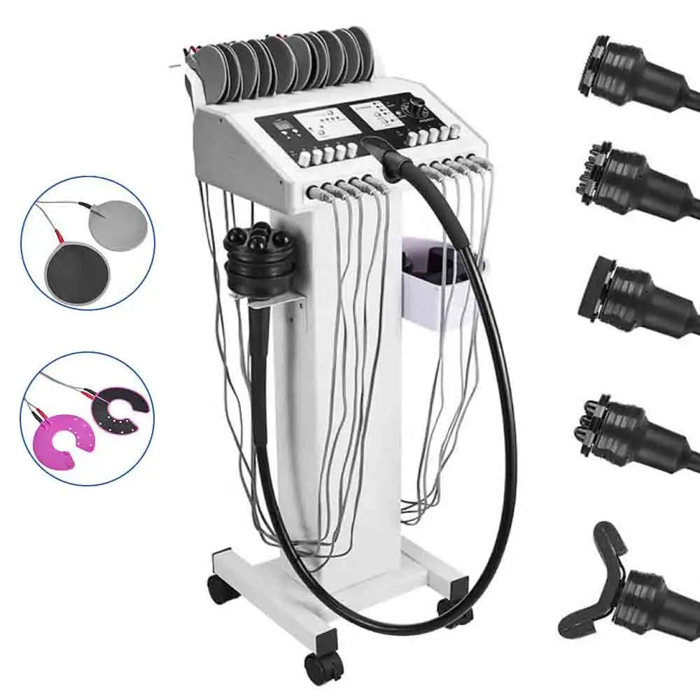 Nueva máquina de masaje con vibración muscular G5, Estimulador muscular EMS, máquina de electroestimulación, ondas rusas con soporte de carrito S871